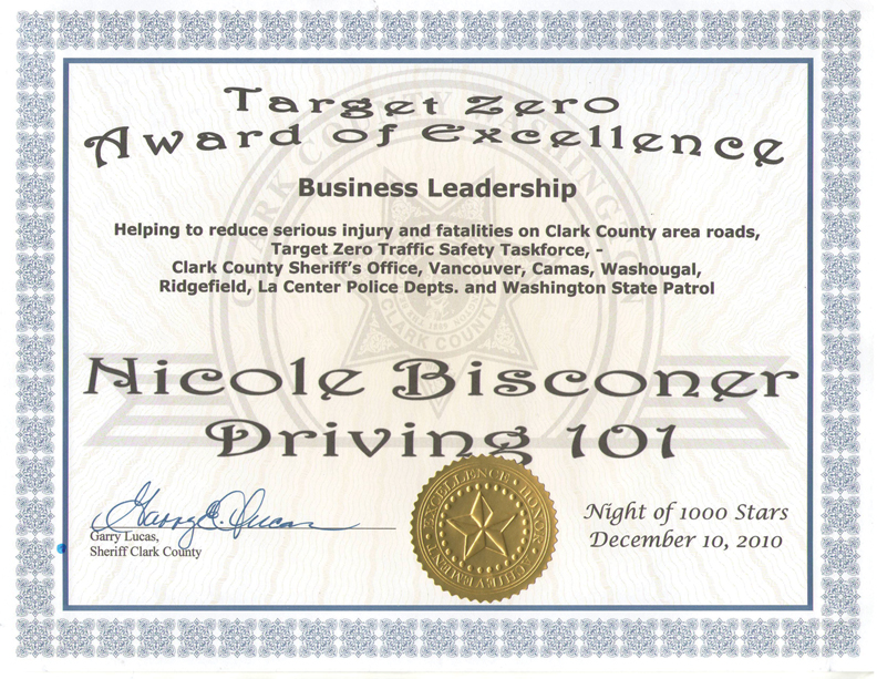 Target Zero Award of Excellence